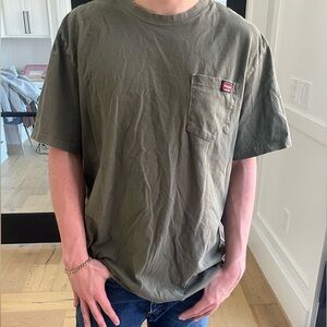 Dickies Men's Olive Green Pocket T-Shirt